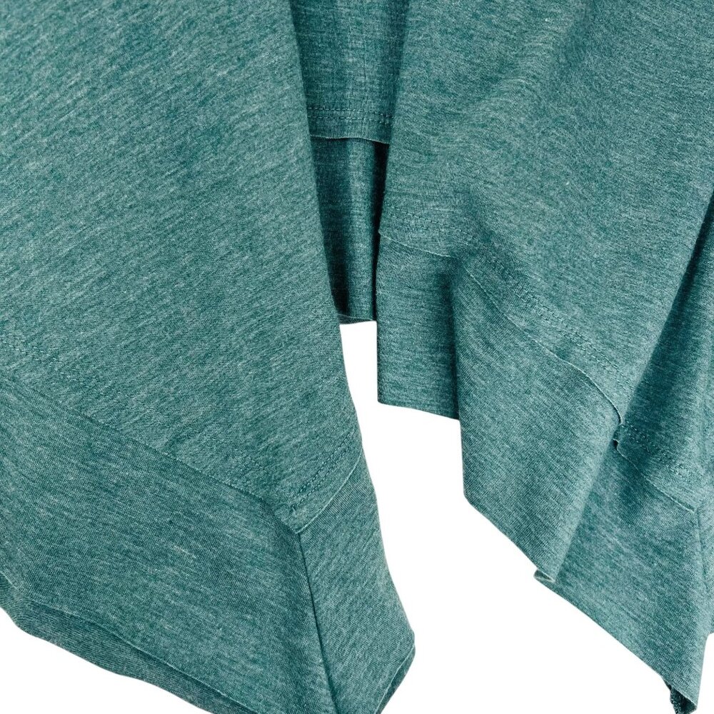 LoGo Lounge Lori Goldstein Dress Handkerchief Hem Teal Blue Lg Short Sleeve - Picture 4 of 16